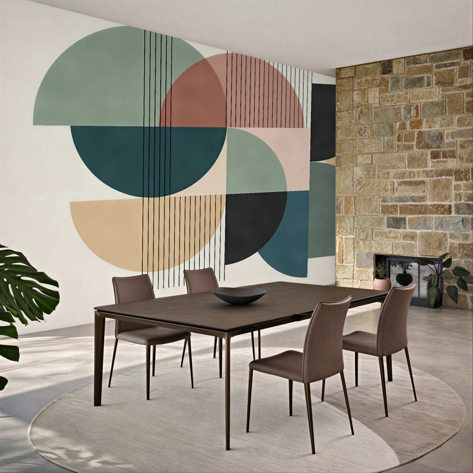 Fototapeta geometryczna harmonia w pastelowych formach?v23