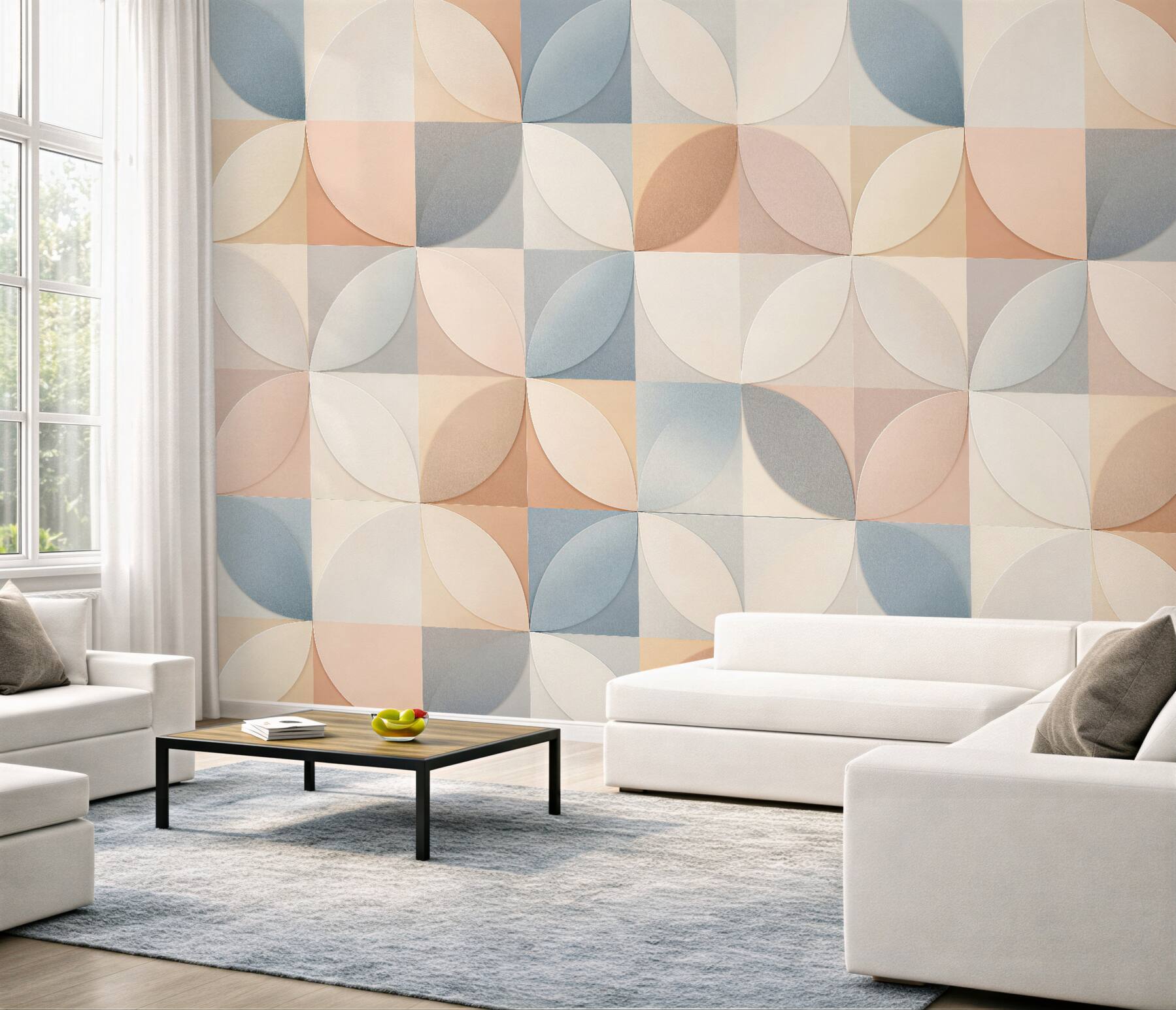 Fototapeta pastelowa geometryczna harmonia?v23
