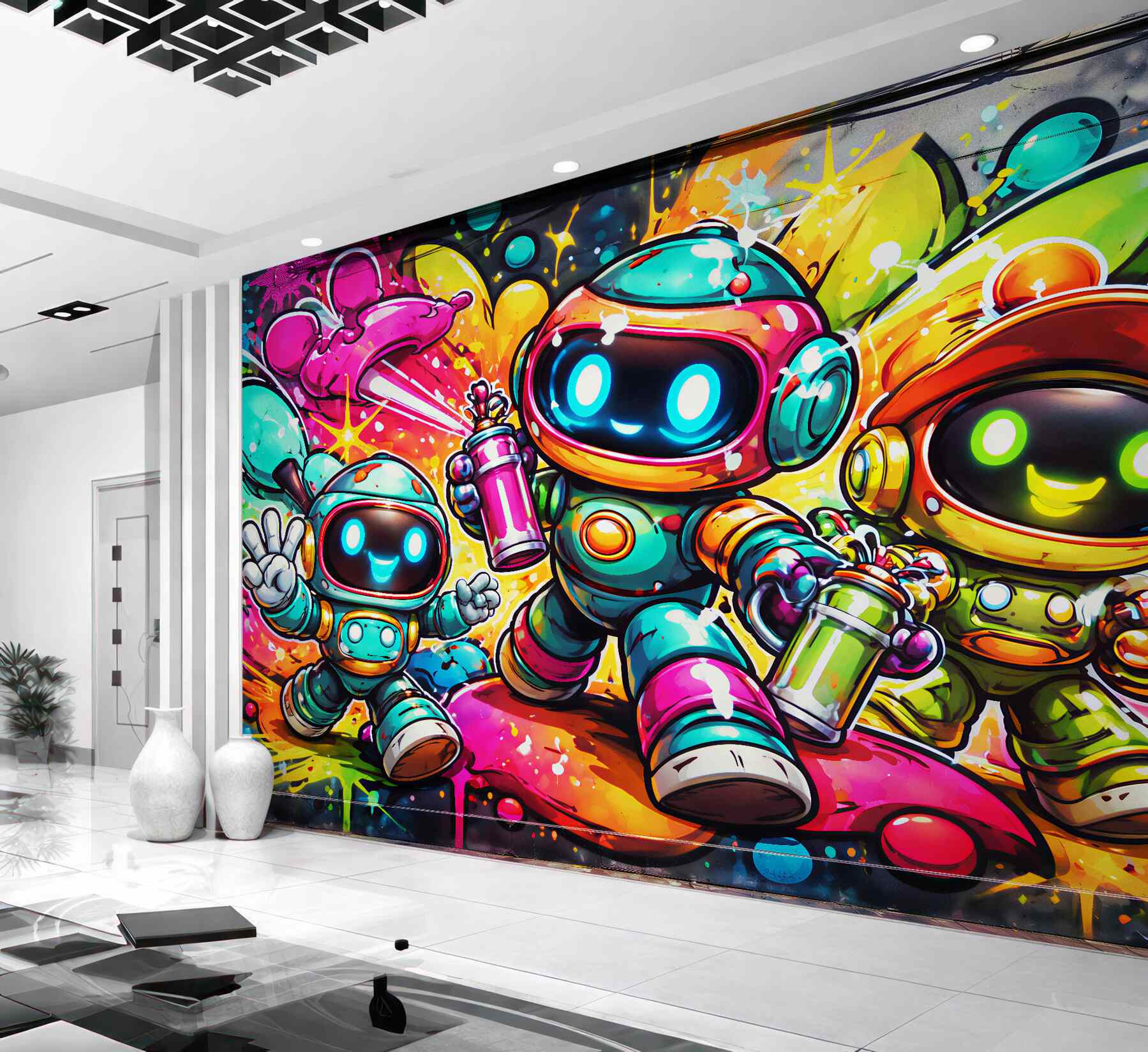 Fototapeta kolorowe roboty street art?v23