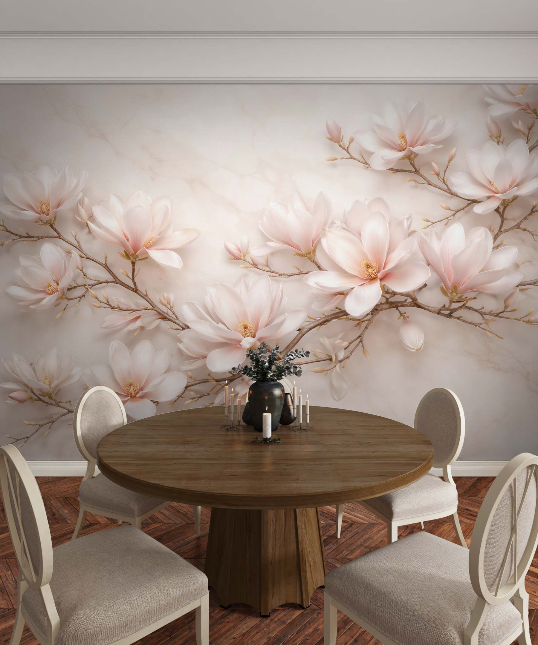 Fototapeta subtelne magnolie na marmurze?v23