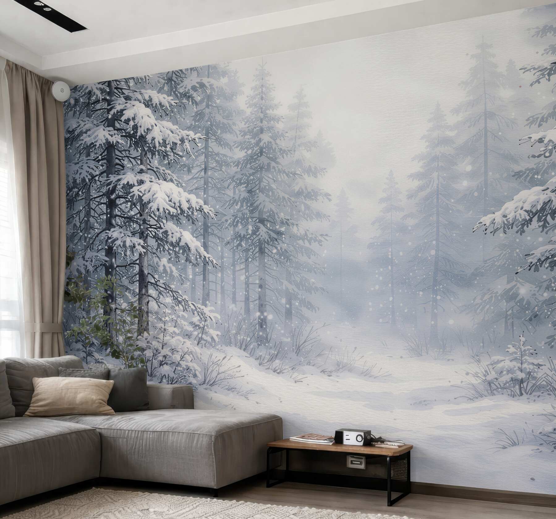 Fototapeta zimowy las w Śnieżnej mgle?v23