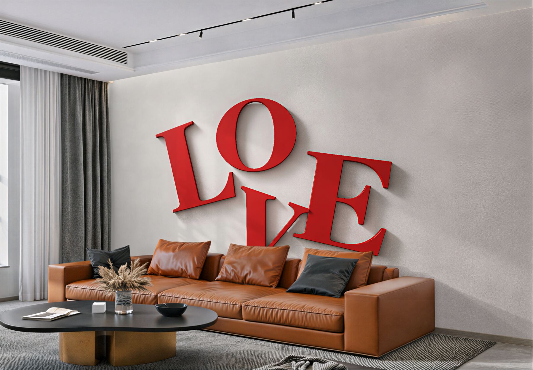 Fototapeta czerwony napis love 3d?v23