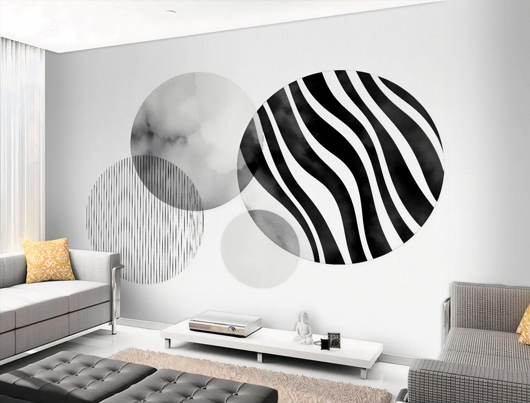 Fototapeta geometryczna zebra w szarościach?v23
