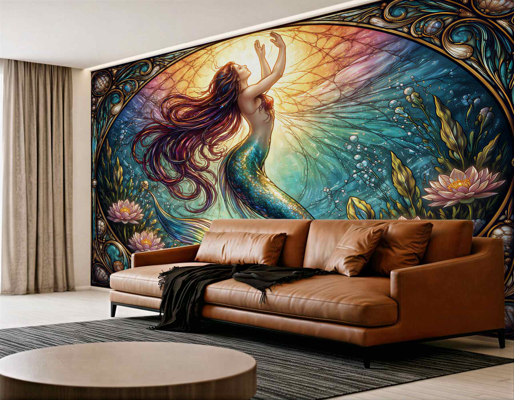 Fototapeta magiczna syrena w blasku wody?v23