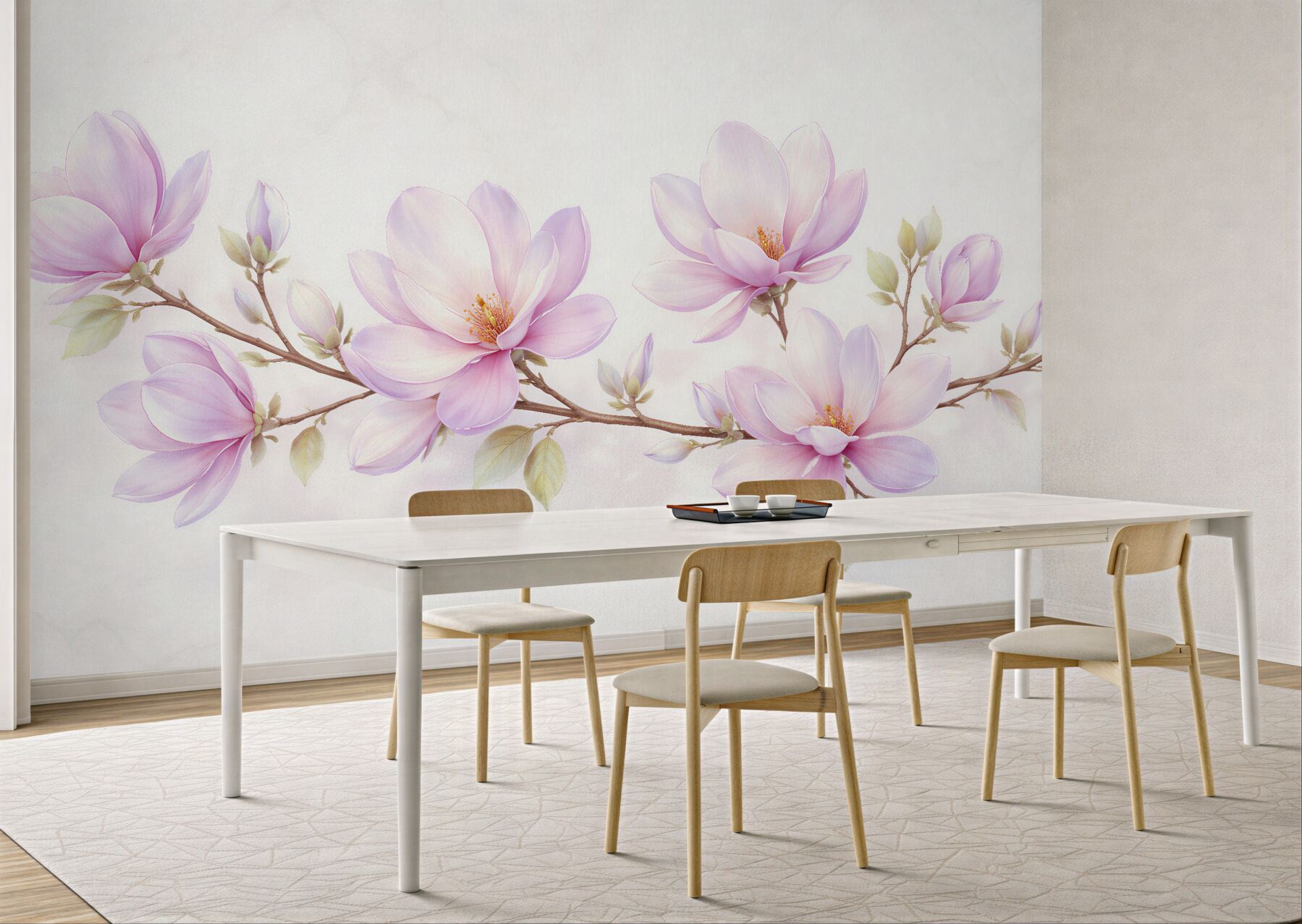Fototapeta delikatne magnolie na jasnym tle?v23