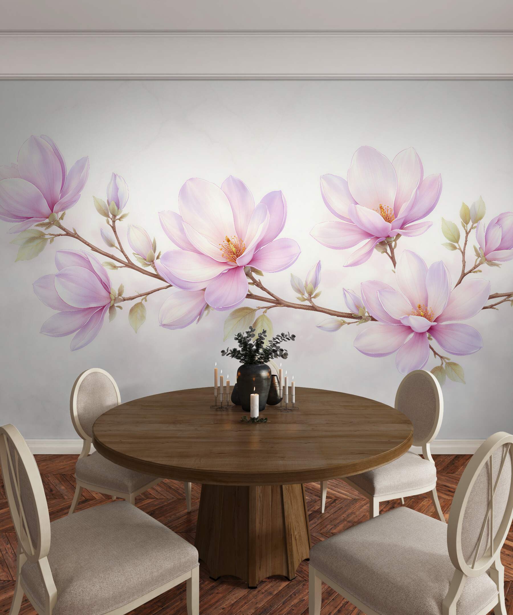 Fototapeta delikatne magnolie na jasnym tle?v23