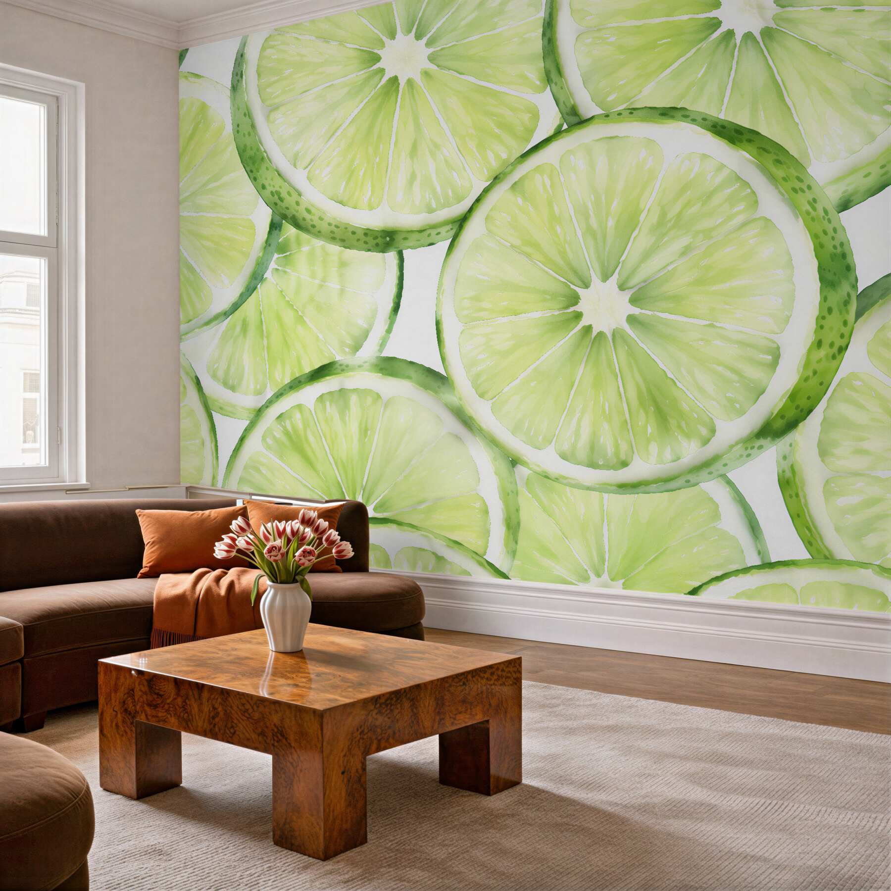 Fototapeta akwarelowe plastry limonki?v23