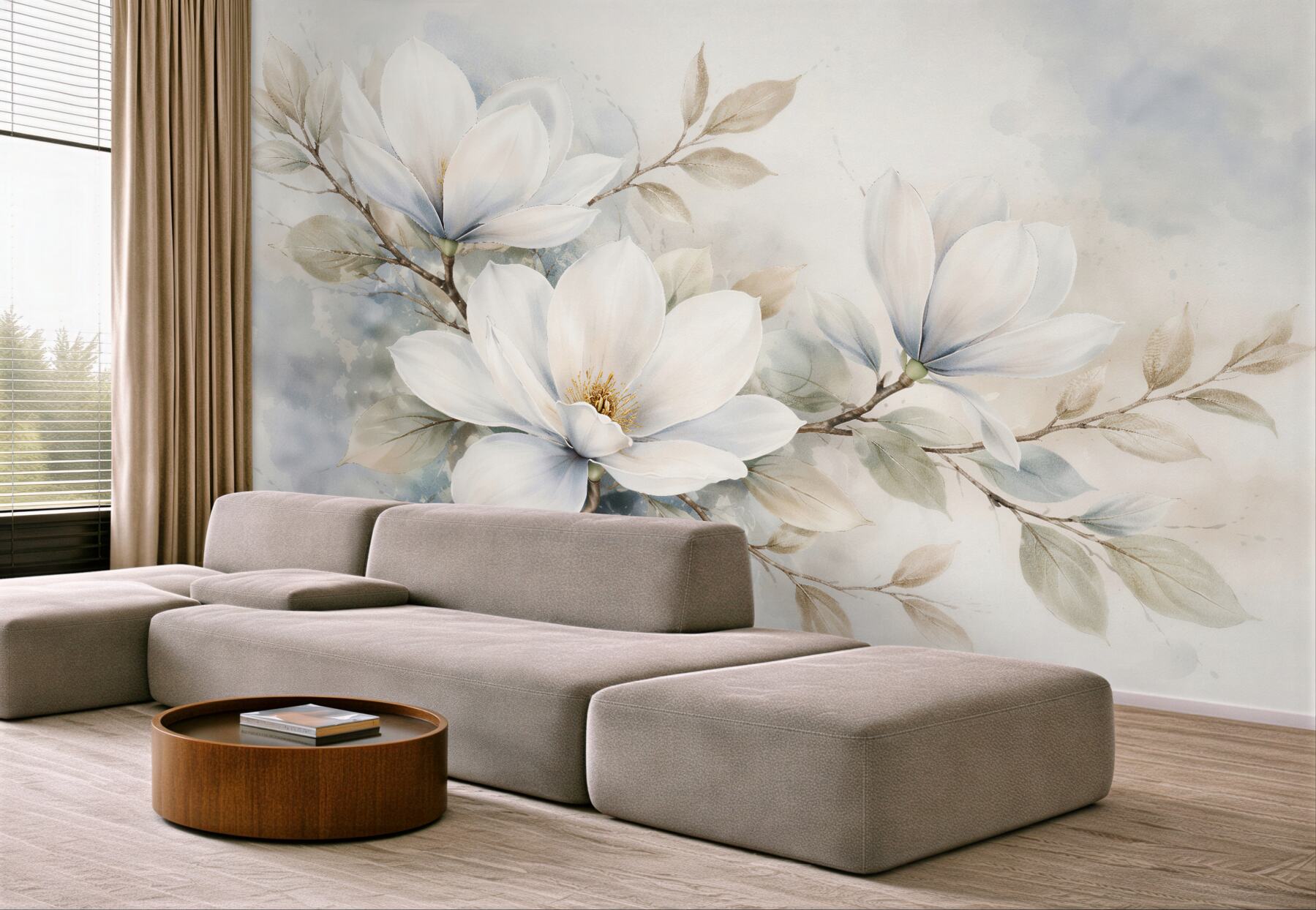Fototapeta delikatne magnolie w akwareli?v23