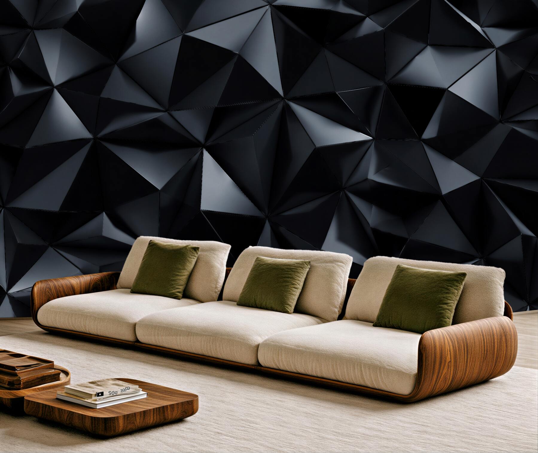 Fototapeta czarne geometryczne bryły 3d?v23