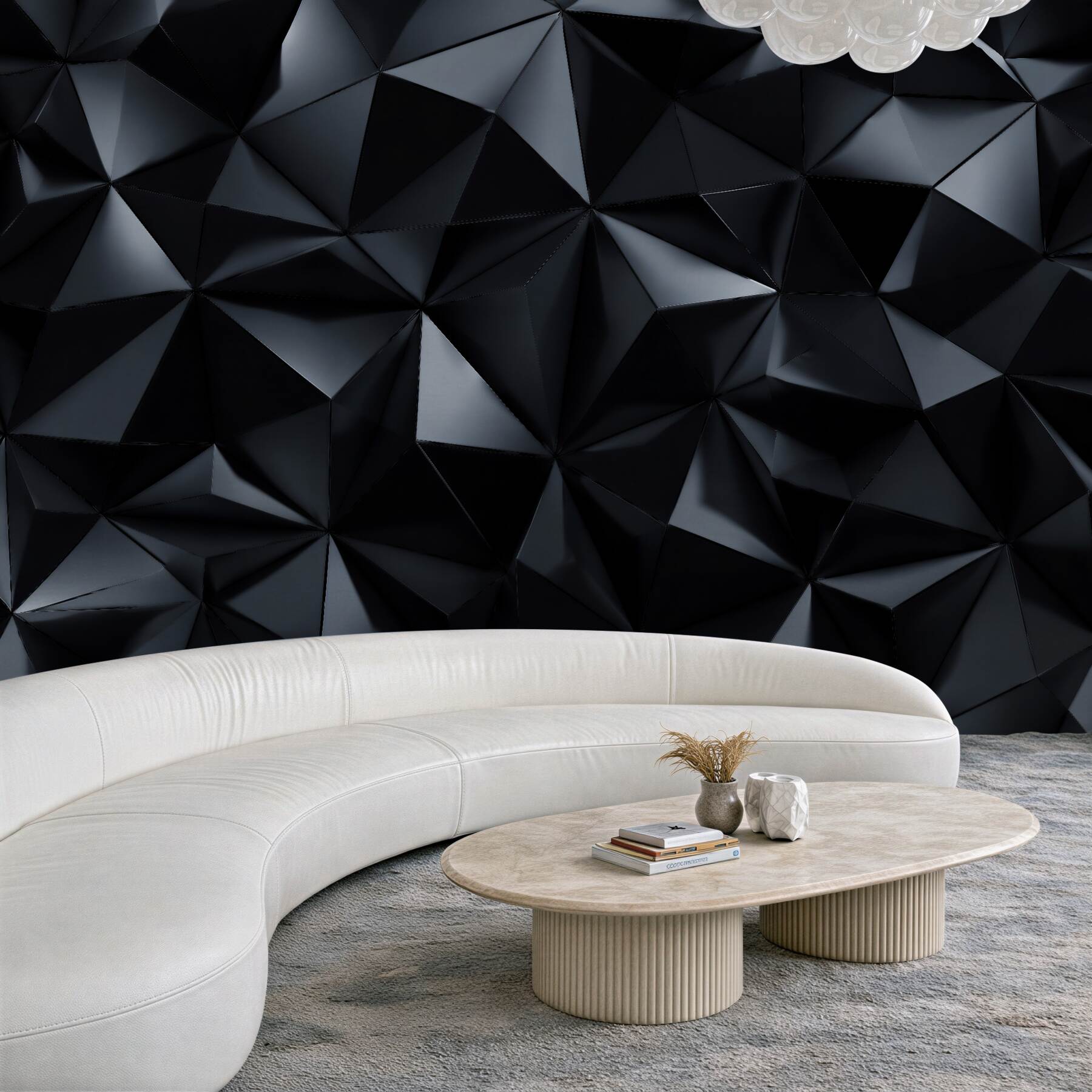 Fototapeta czarne geometryczne bryły 3d?v23