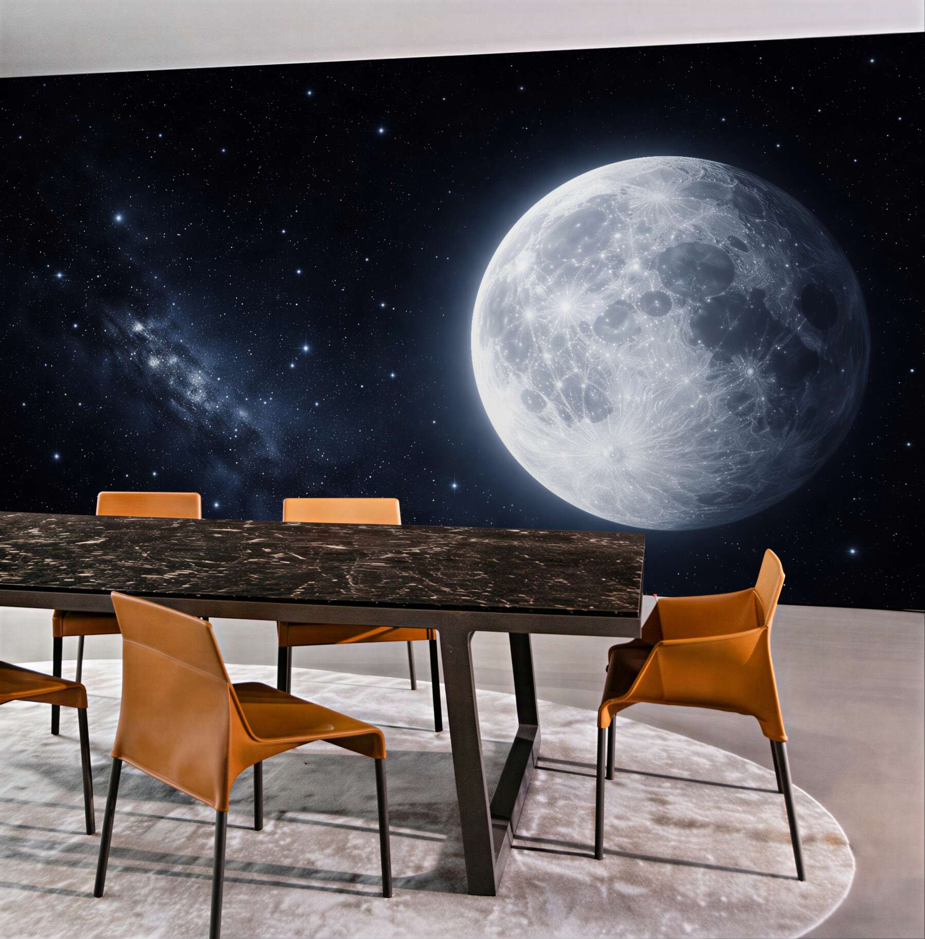 Fototapeta lśniący księżyc wśród gwiazd?v23