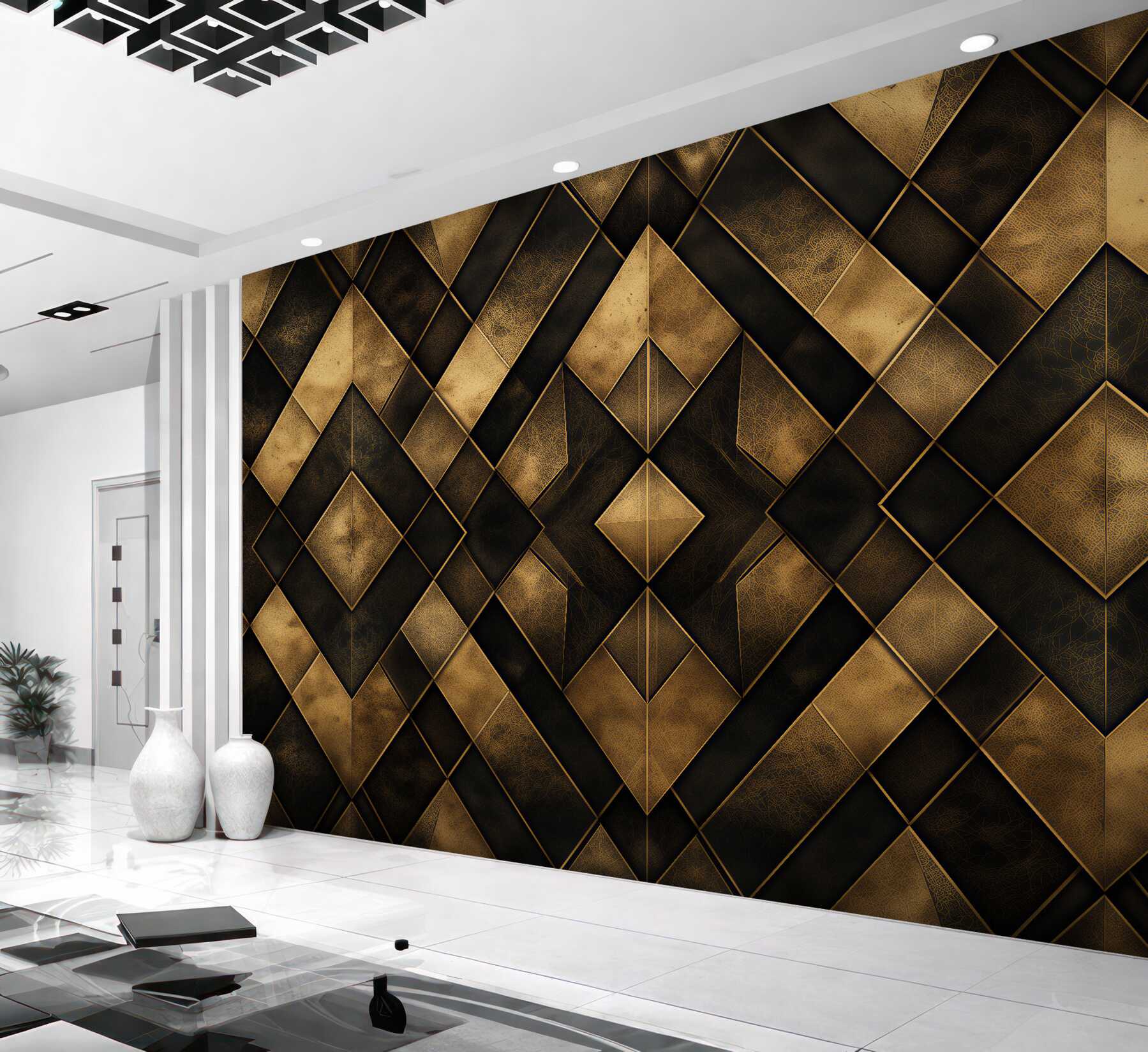 Fototapeta złota geometria art deco?v23