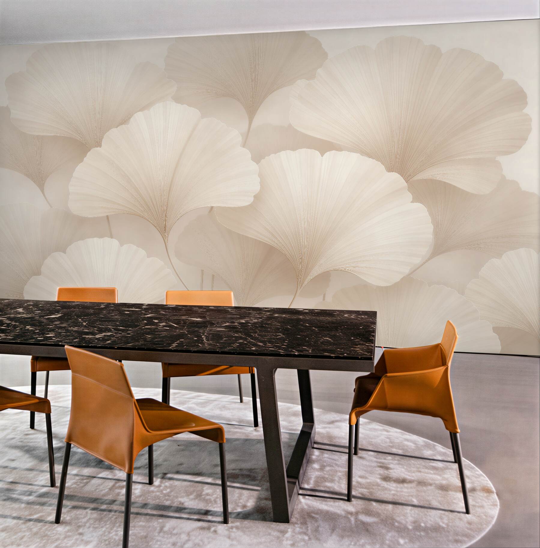 Fototapeta kremowe liście ginkgo elegancja?v23