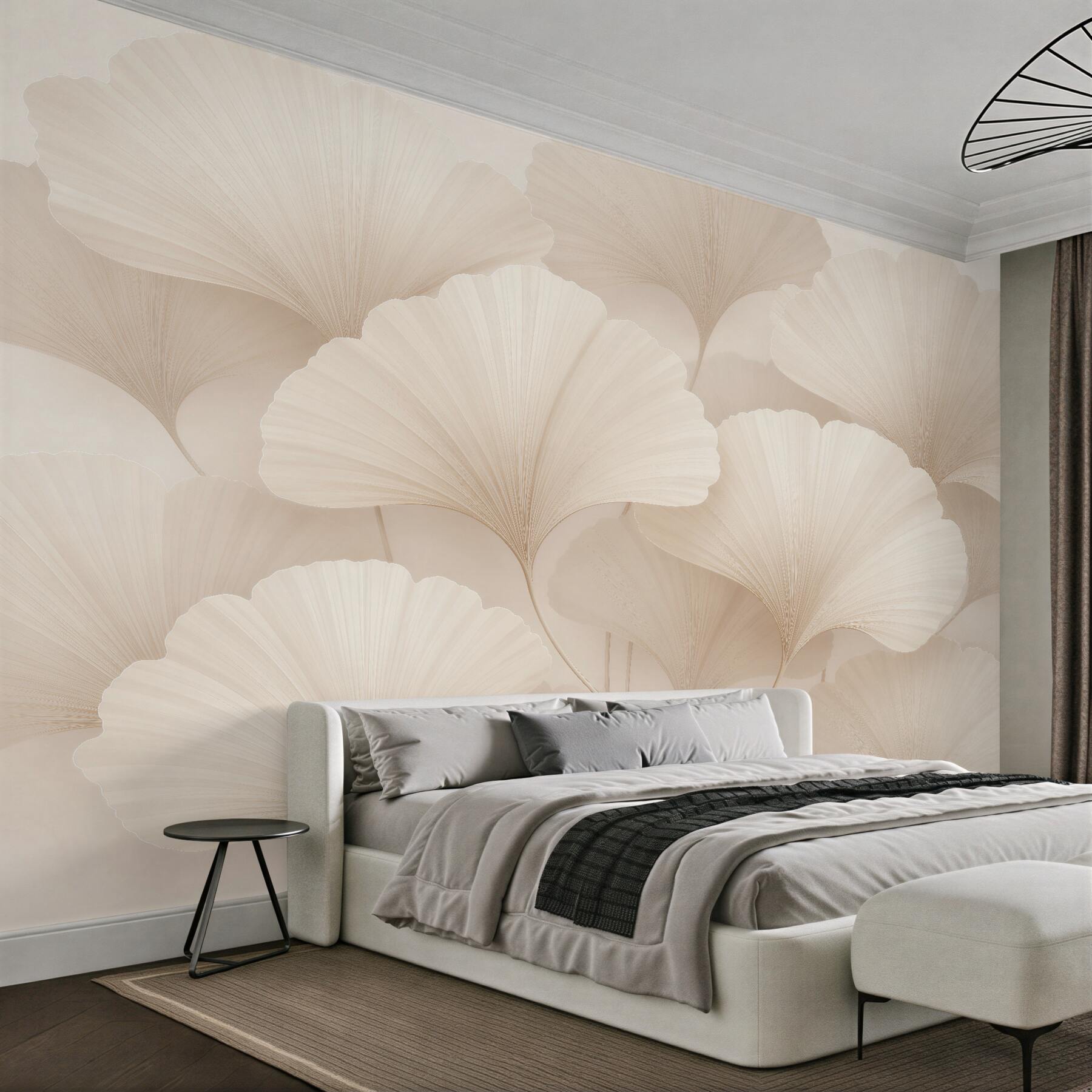 Fototapeta kremowe liście ginkgo elegancja?v23
