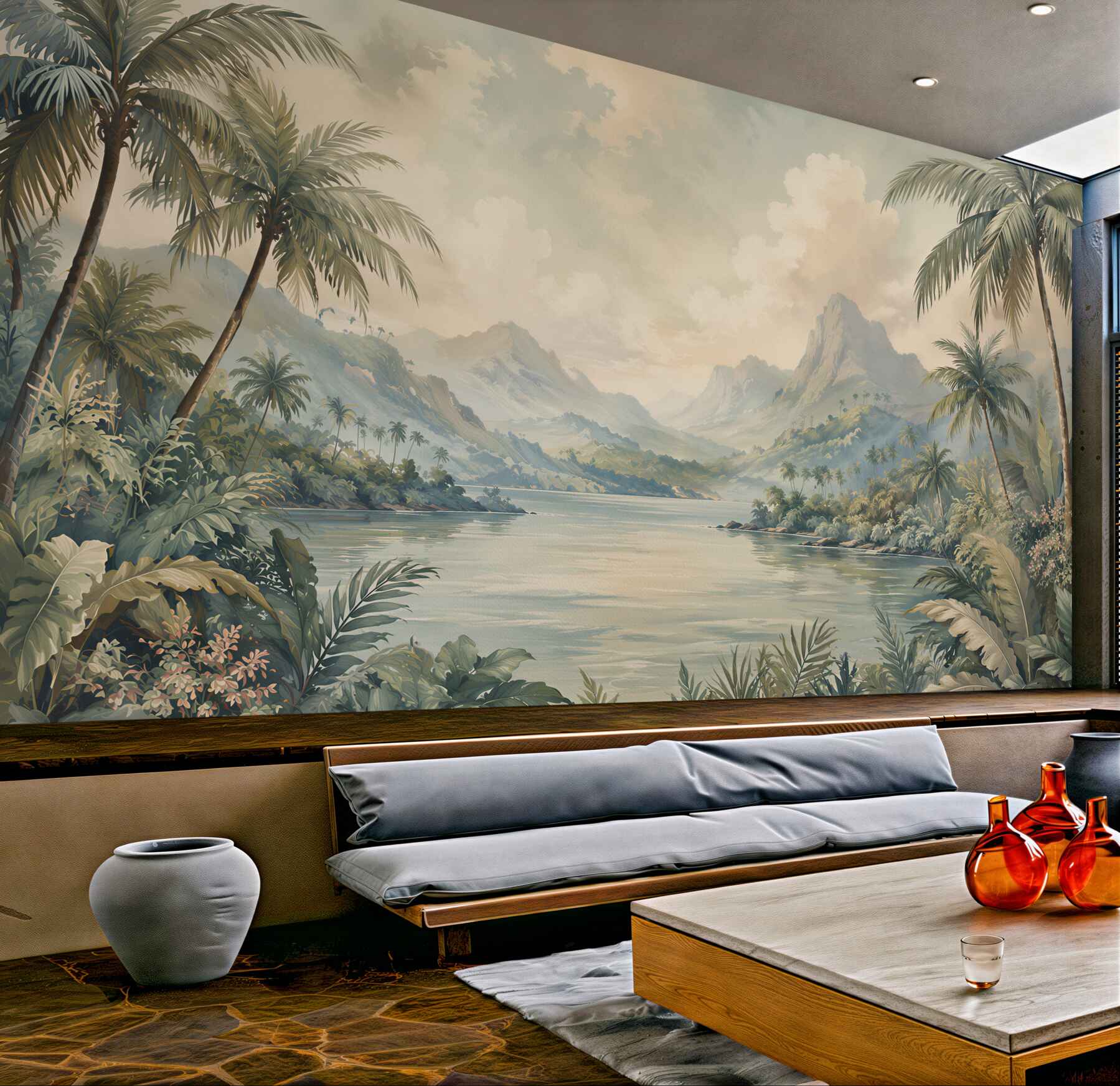 Fototapeta rajska laguna wśród palm?v23