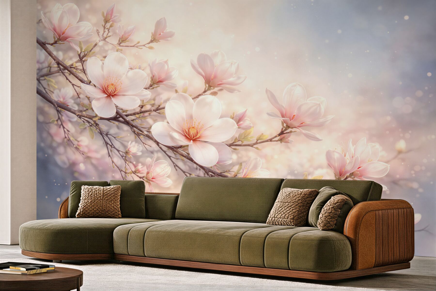 Fototapeta kwitnąca magnolia w pastelowym świetle?v23