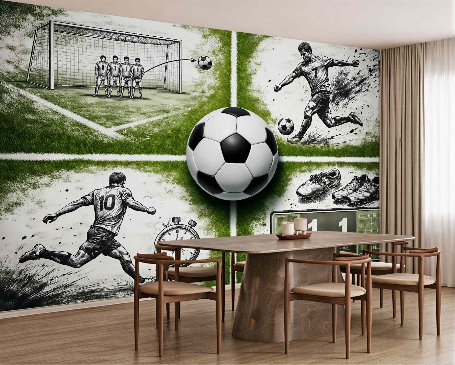 Fototapeta futbolowa pasja na murawie?v23