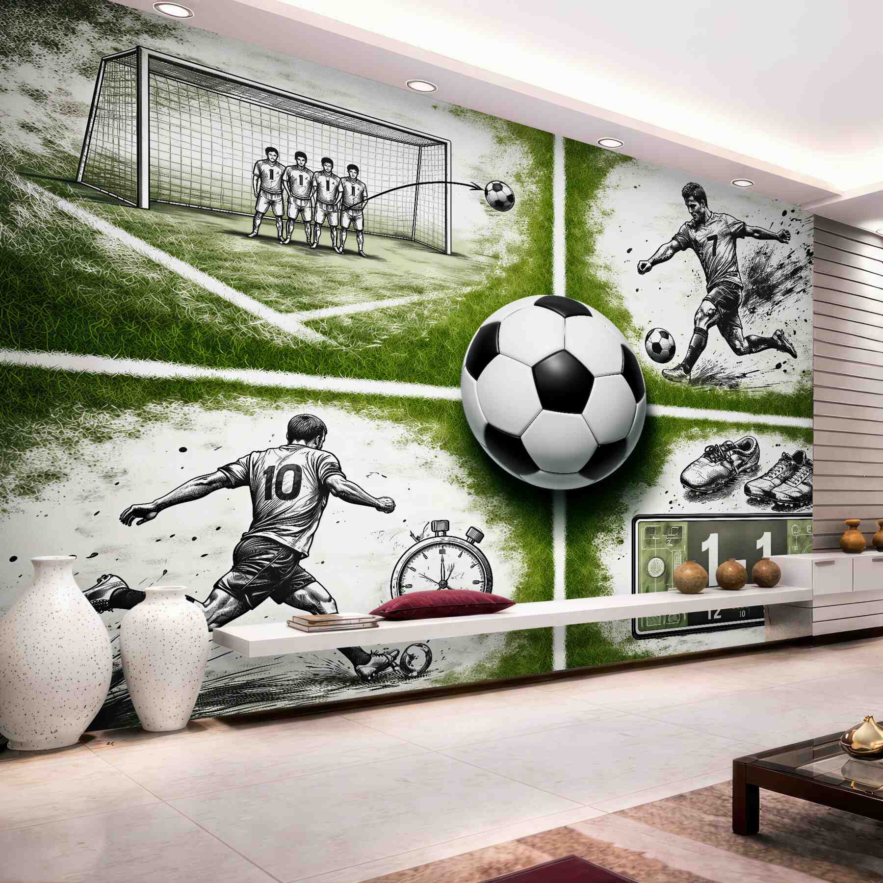 Fototapeta futbolowa pasja na murawie?v23