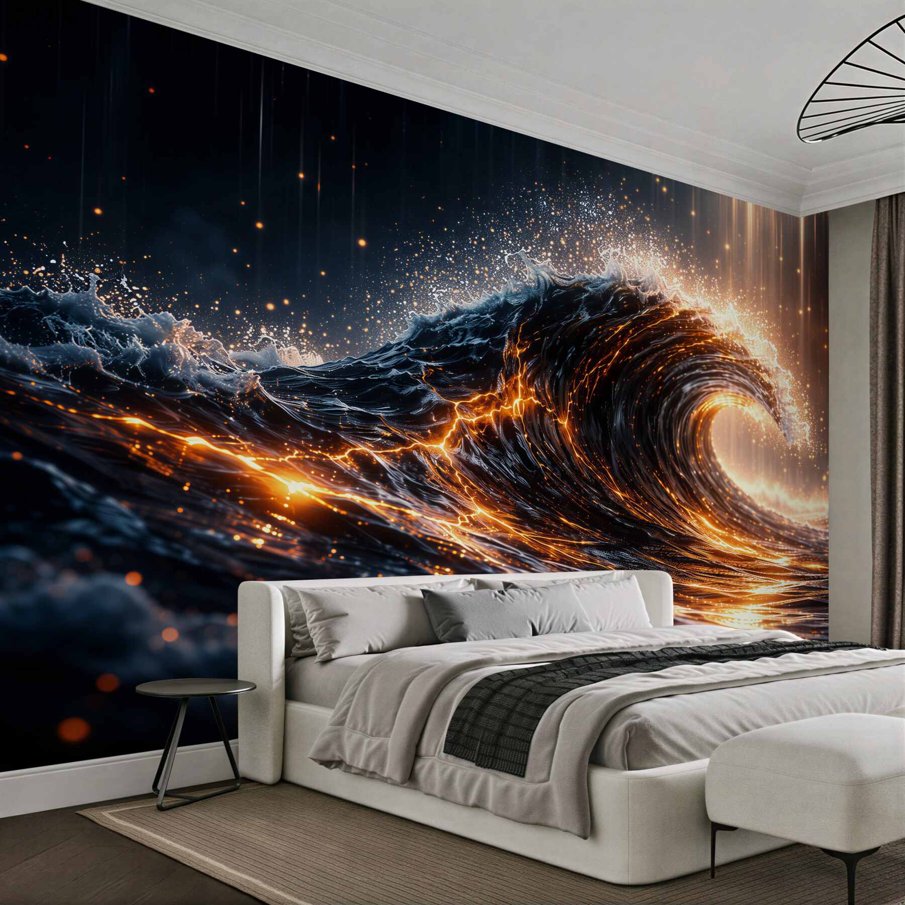 Fototapeta złota fala nocnego oceanu?v23