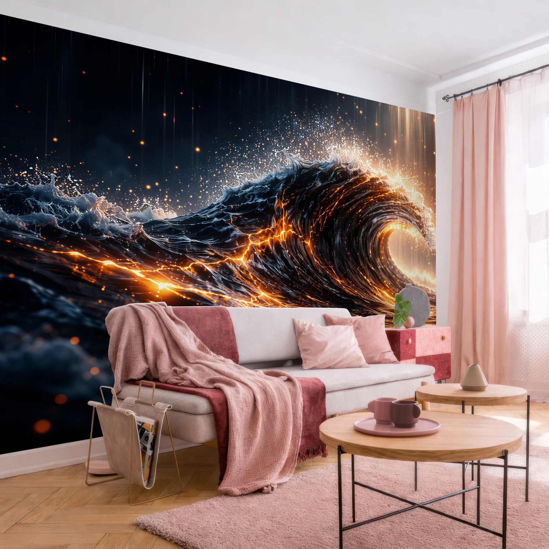 Fototapeta złota fala nocnego oceanu?v23