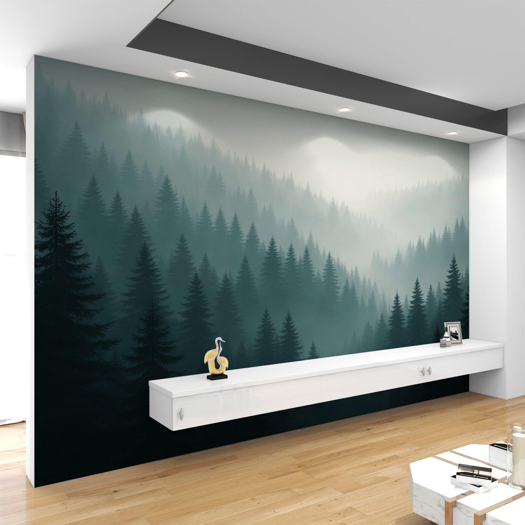 Fototapeta mglisty las o Świcie?v23