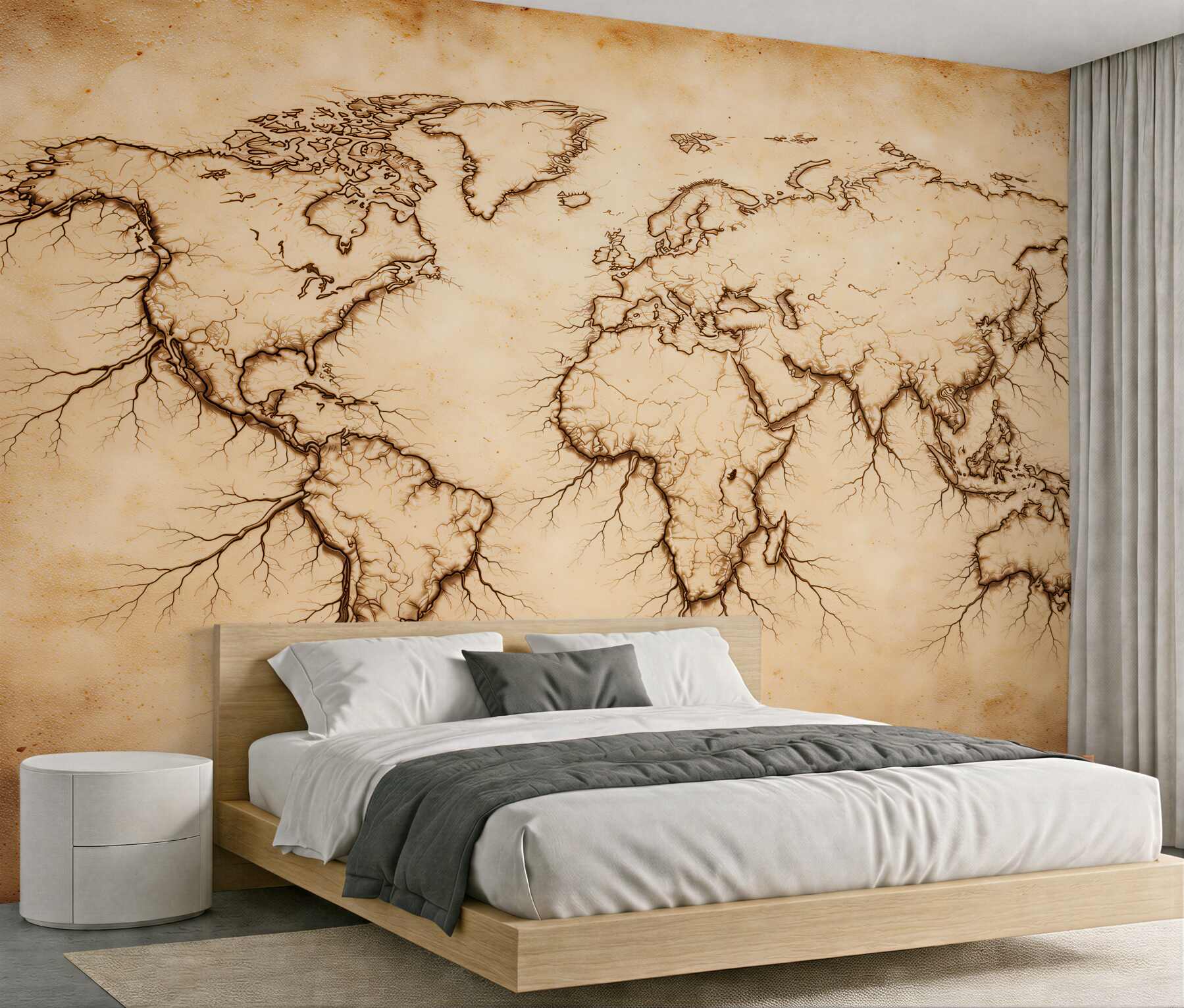 Fototapeta mapa świata z korzeniami?v23