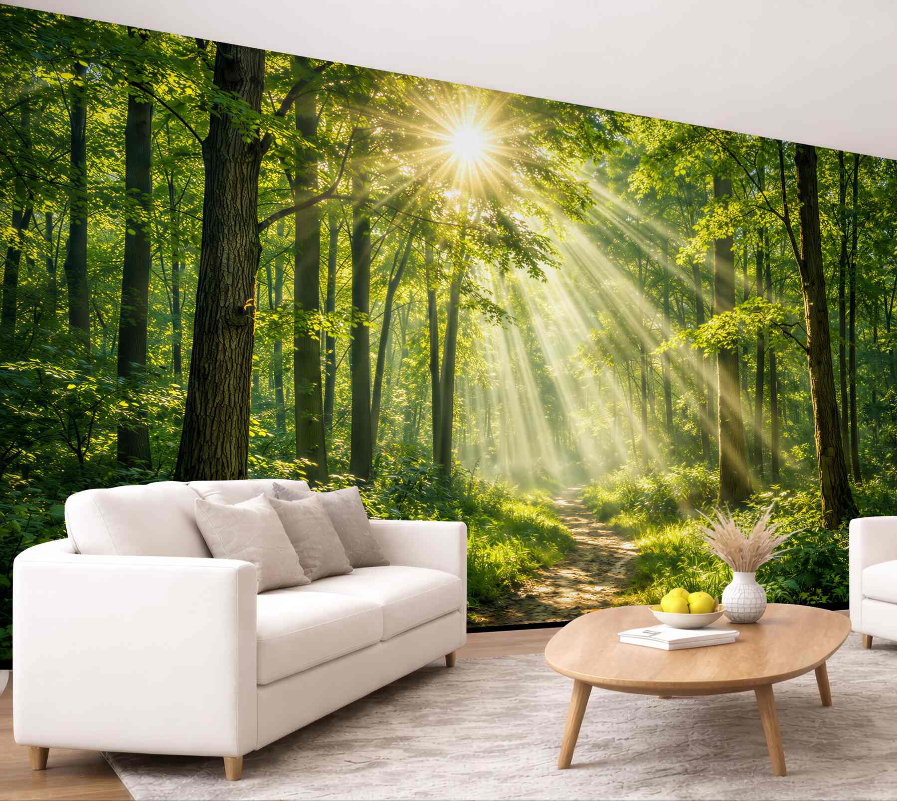 Fototapeta słoneczny las z leśną ścieżką?v23