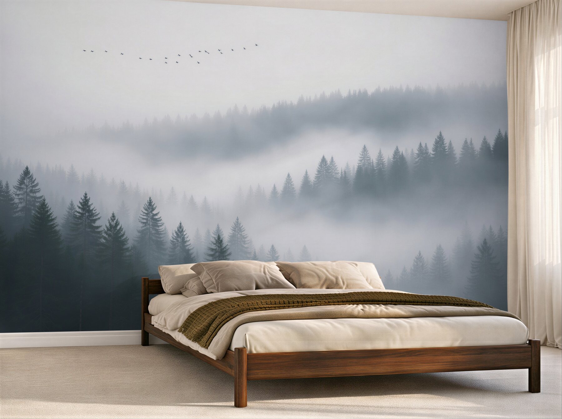 Fototapeta leśna mgła o świcie?v23