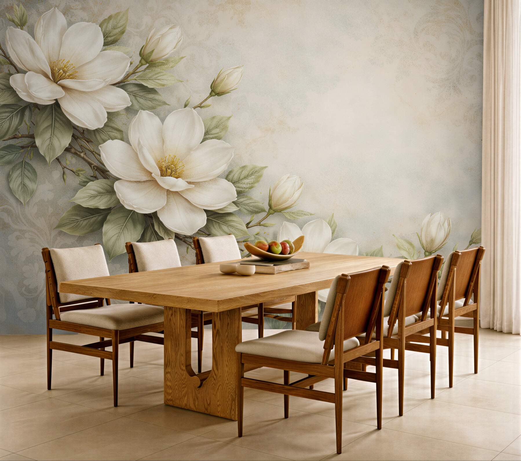 Fototapeta kremowe magnolie w eleganckim rozkwicie?v23