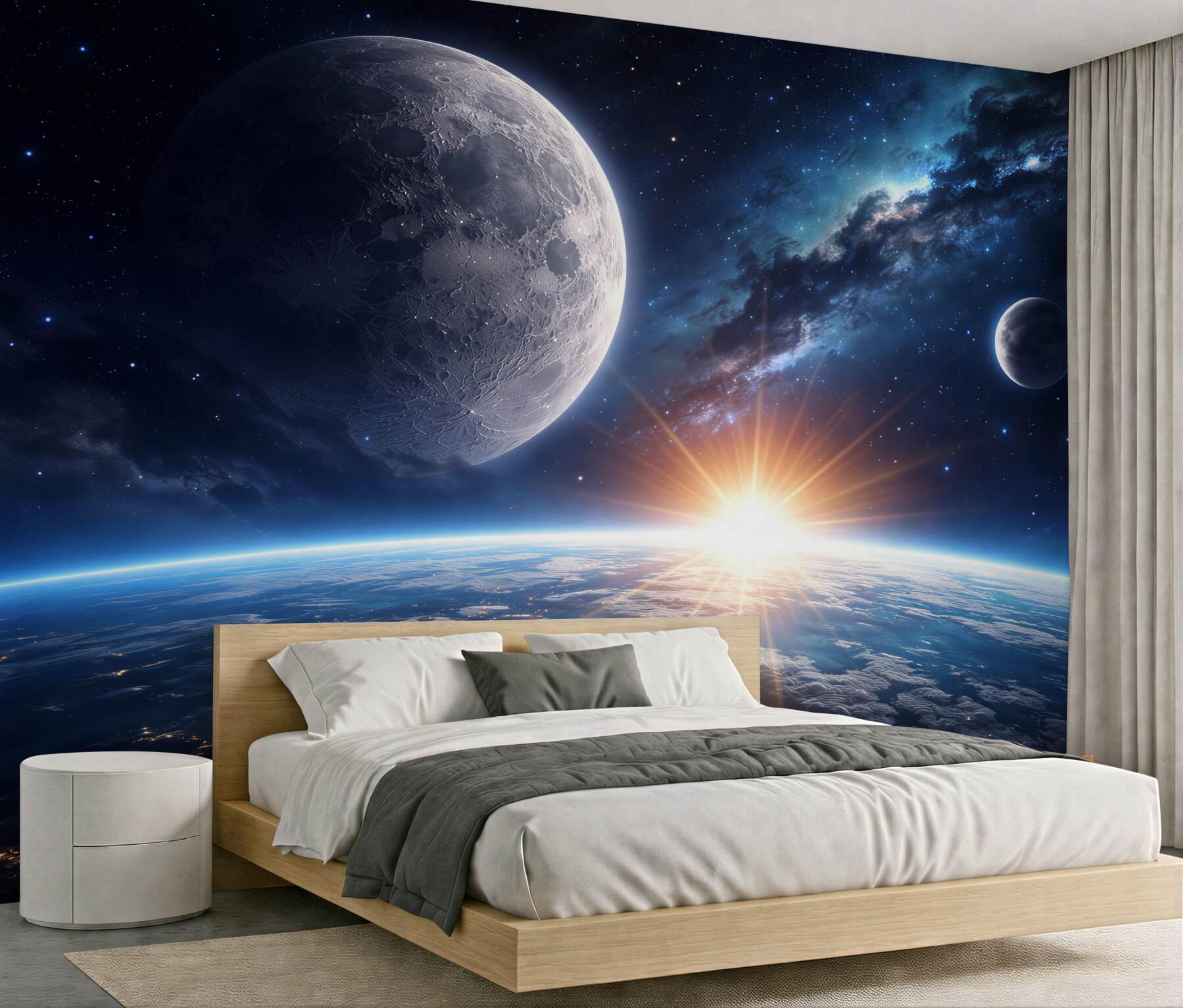 Fototapeta kosmiczny wschód nad planetą?v23