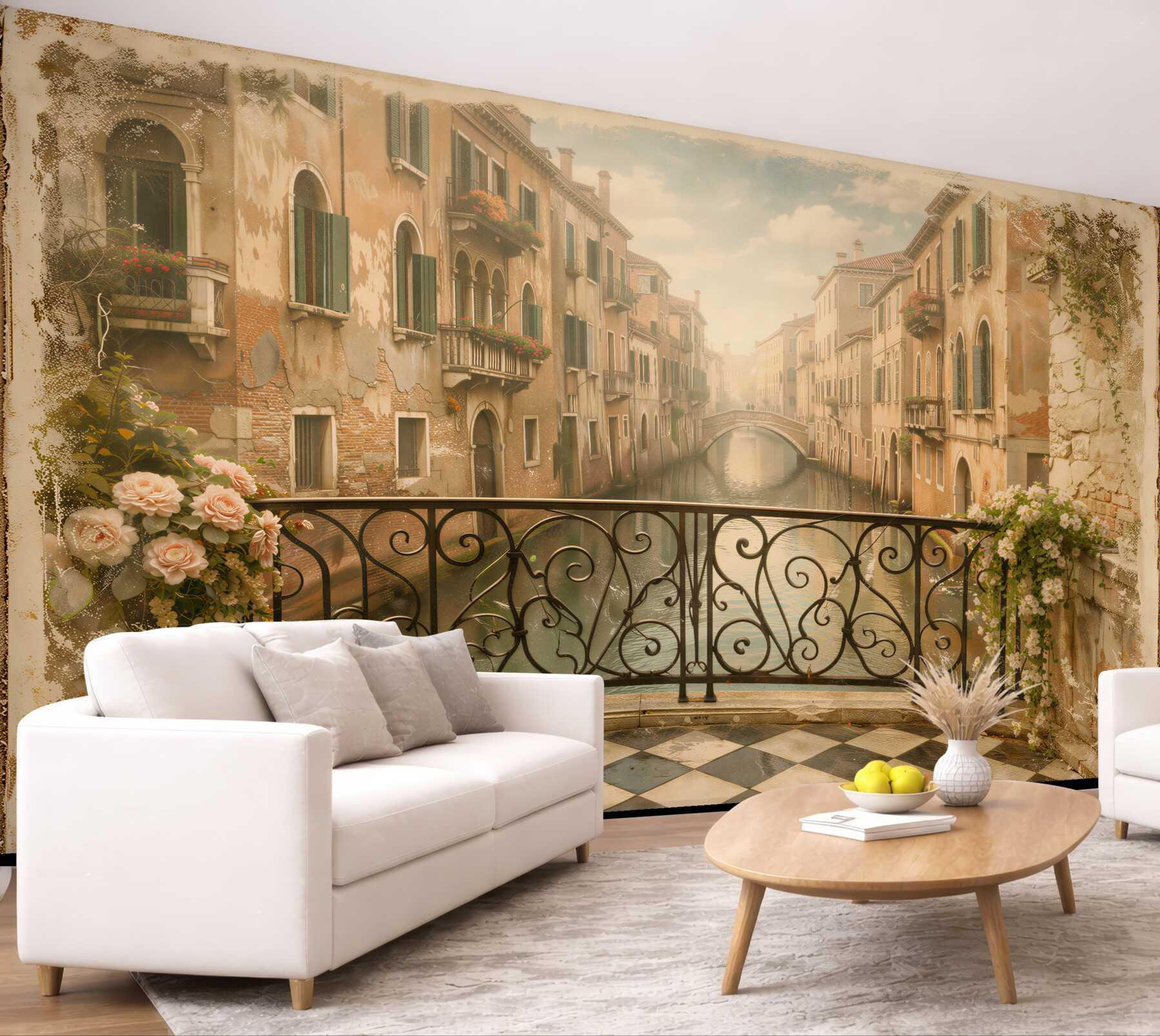 Fototapeta romantyczny balkon nad weneckim kanałem?v23