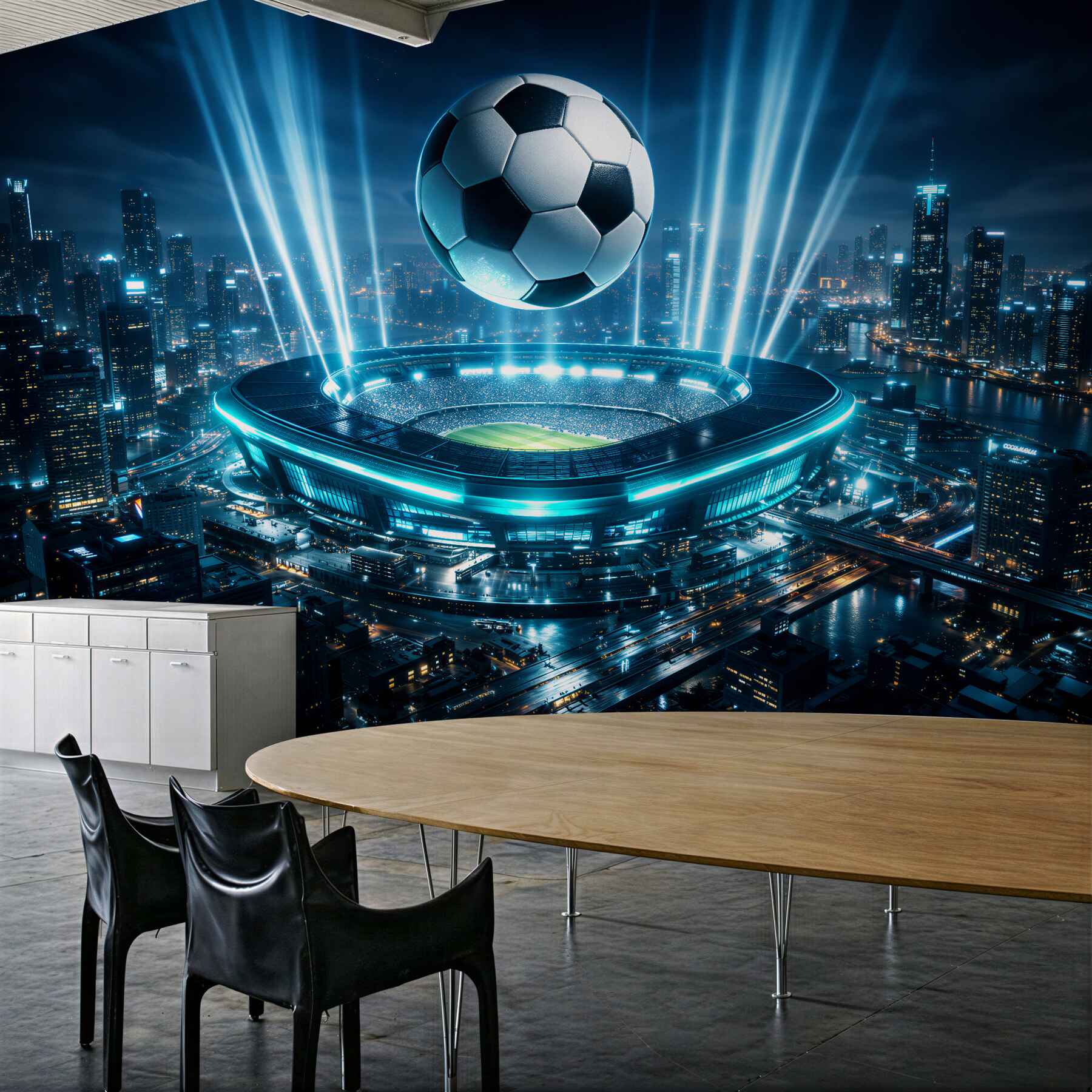 Fototapeta futurystyczny stadion w blasku miasta?v23