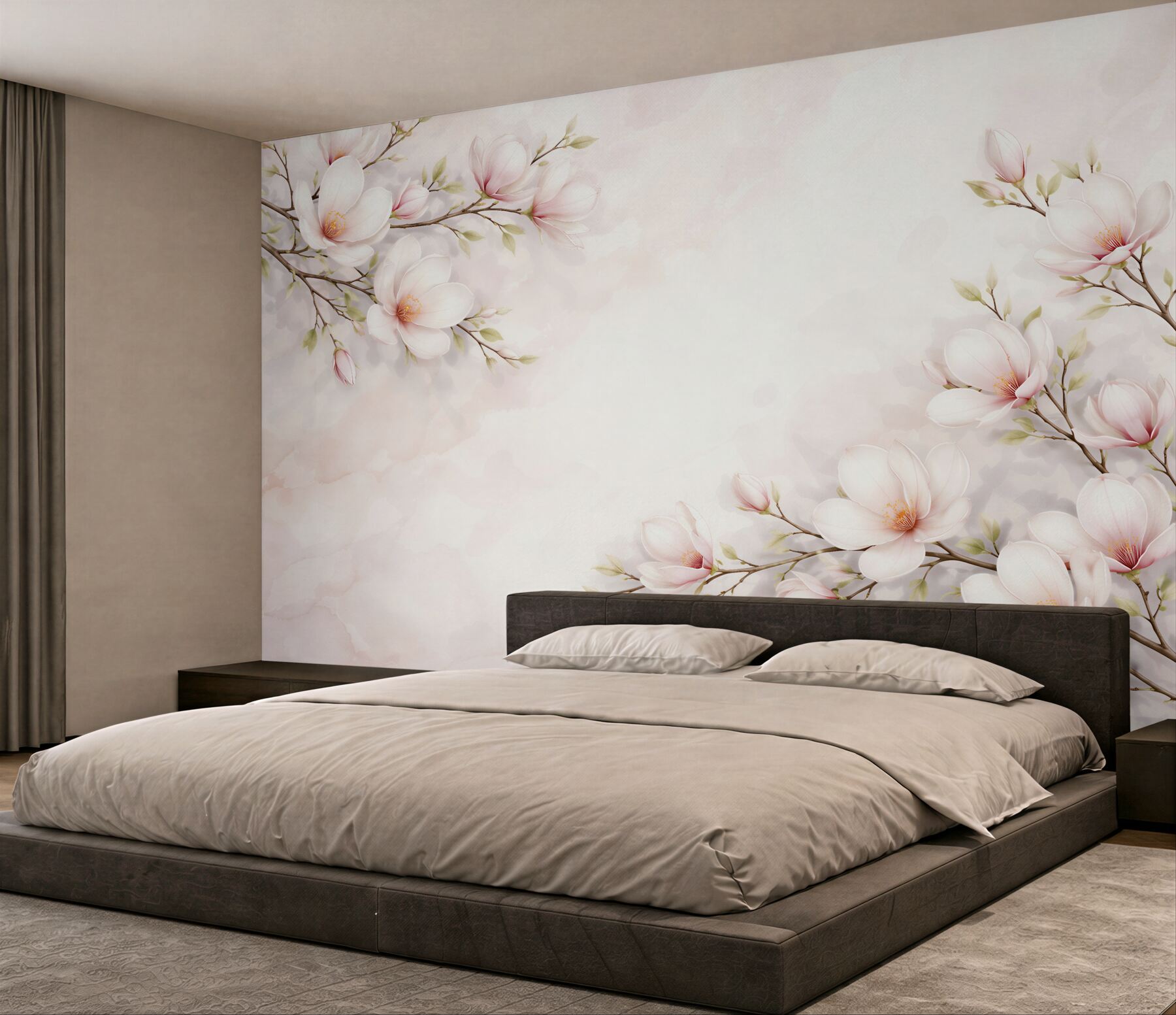 Fototapeta delikatne magnolie na jasnym tle?v23