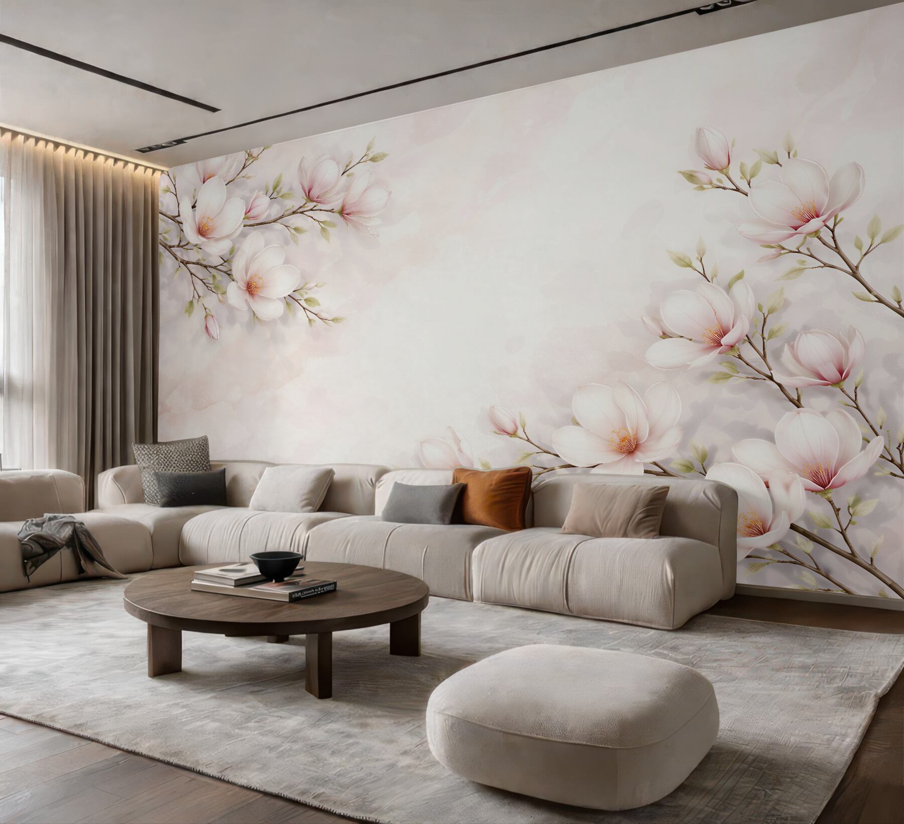 Fototapeta delikatne magnolie na jasnym tle?v23