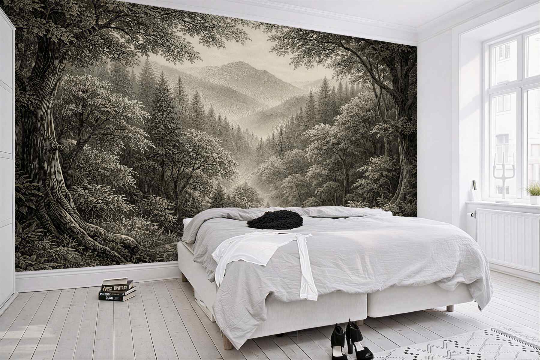 Fototapeta leśna dolina w mglistych górach?v23