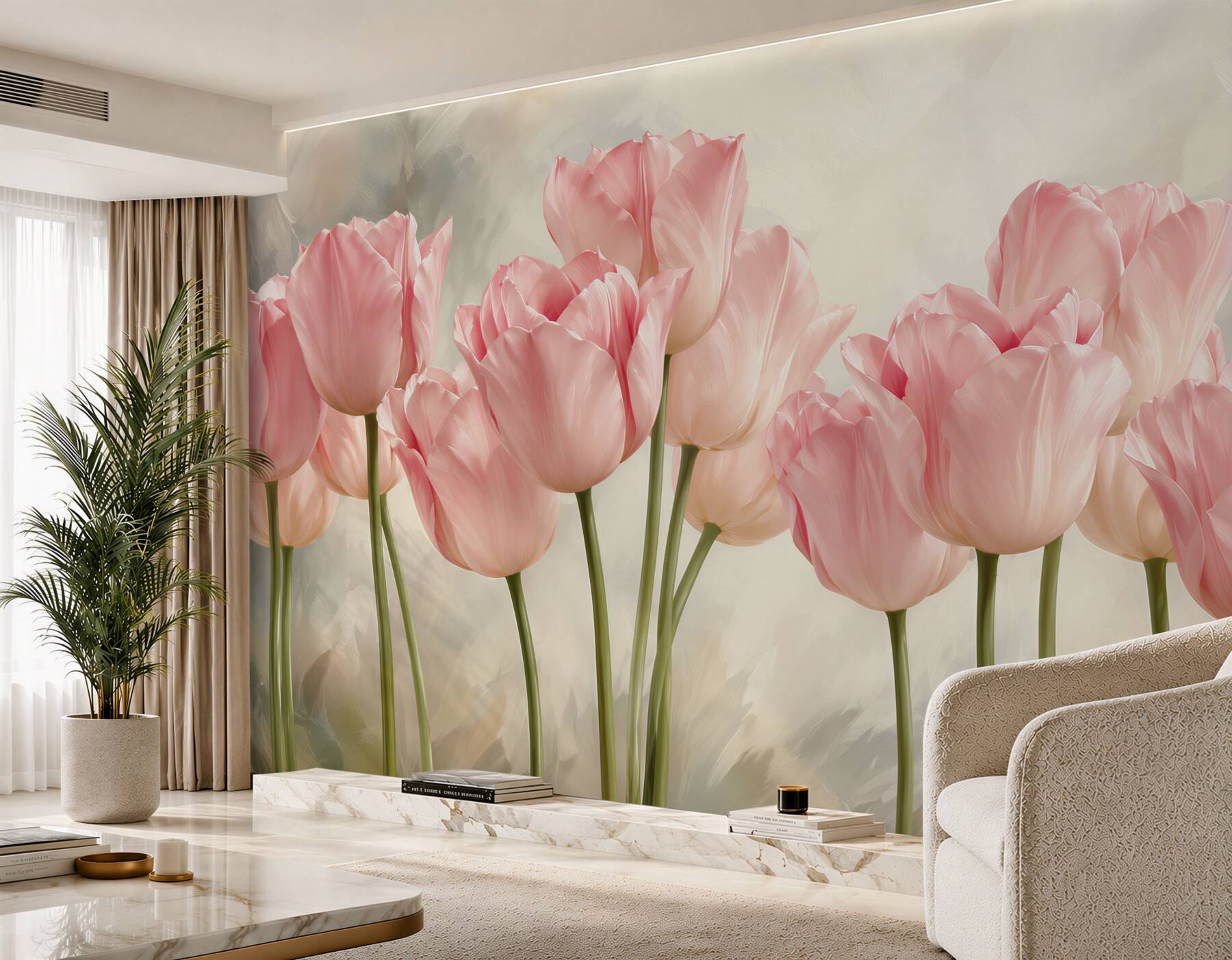 Fototapeta delikatne różowe tulipany?v23