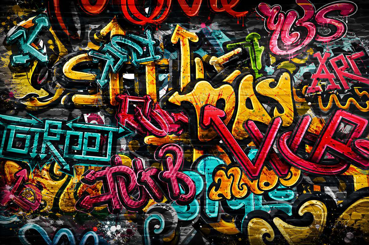 Fototapeta kolorowe uliczne graffiti