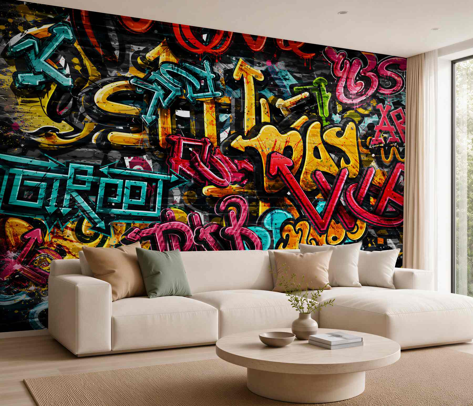 Fototapeta kolorowe uliczne graffiti?v23