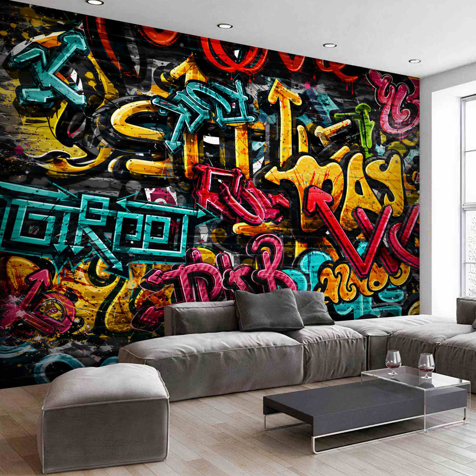 Fototapeta kolorowe uliczne graffiti?v23