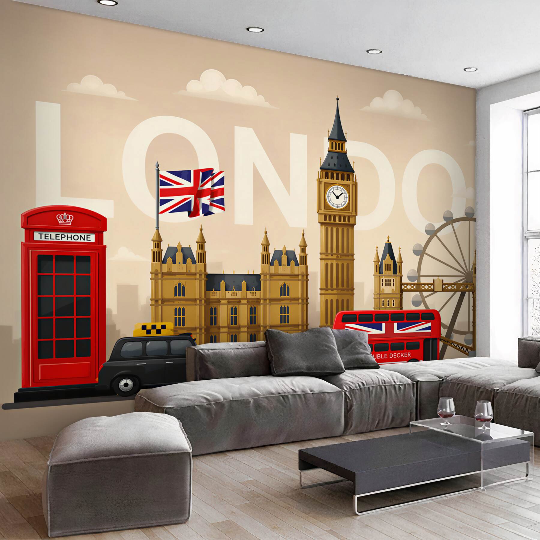 Fototapeta główne symbole Londynu, Wielka Brytania?v23