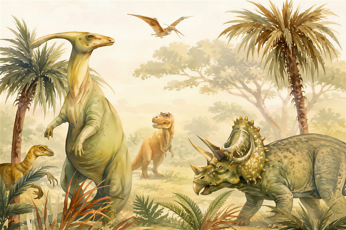 Fototapeta świat dinozaurów