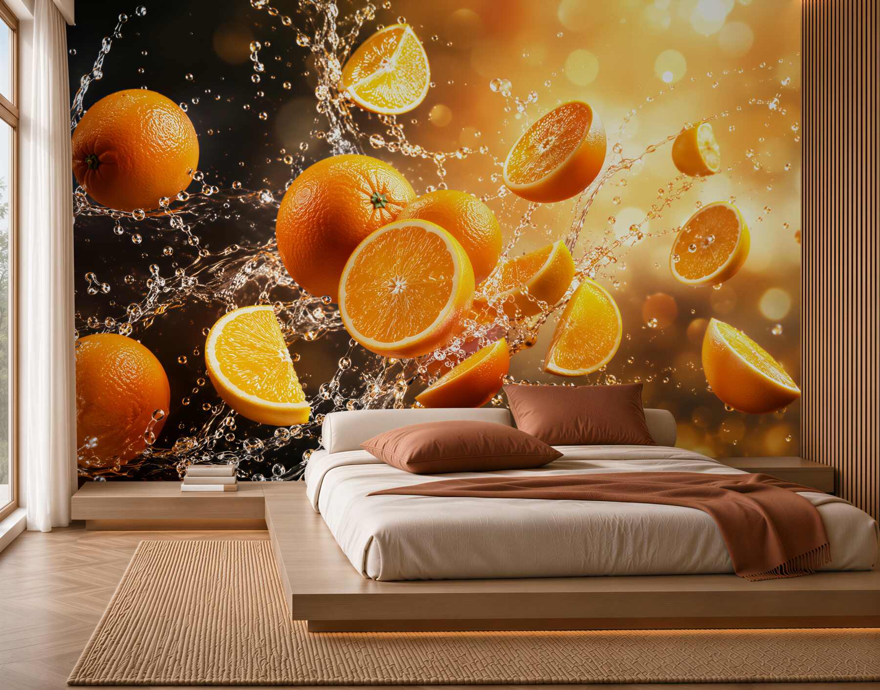 Fototapeta kawałki soczystych pomarańczy?v23