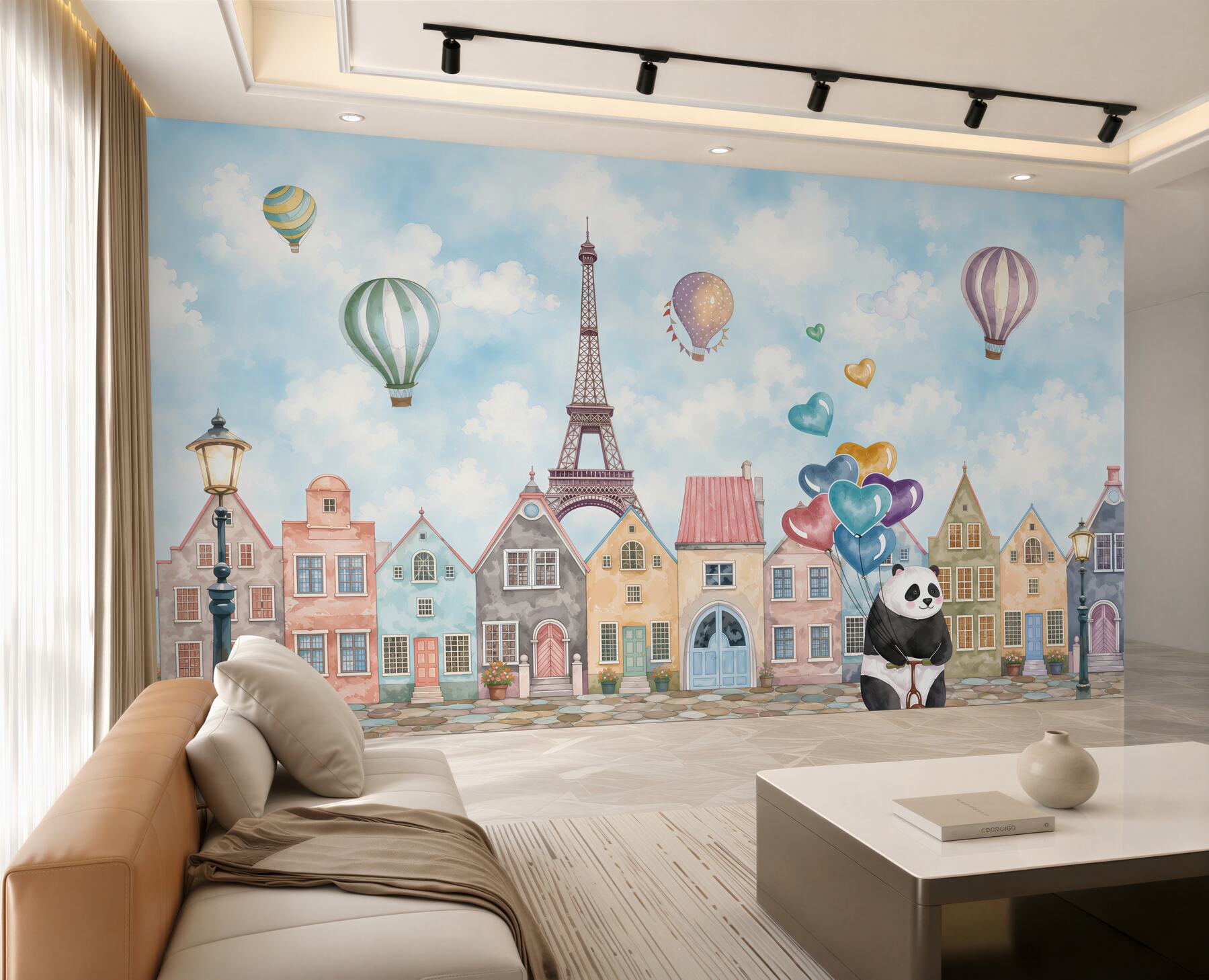Fototapeta Panda na rowerze w Paryżu?v23