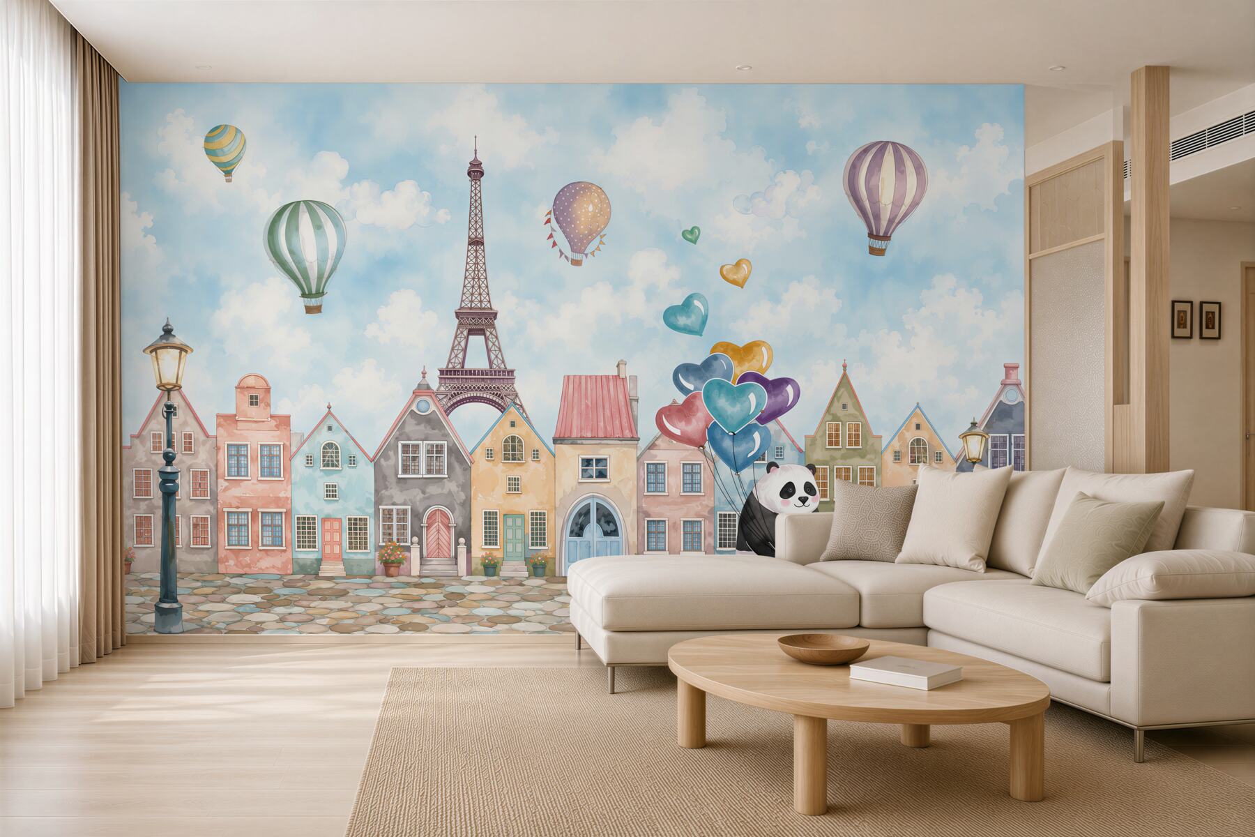 Fototapeta Panda na rowerze w Paryżu?v23