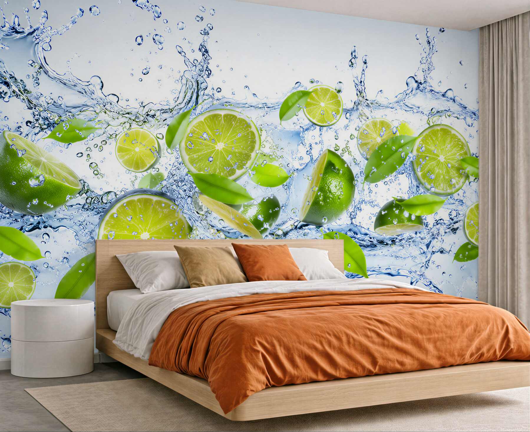Fototapeta Pokrój limonki w wodzie?v23