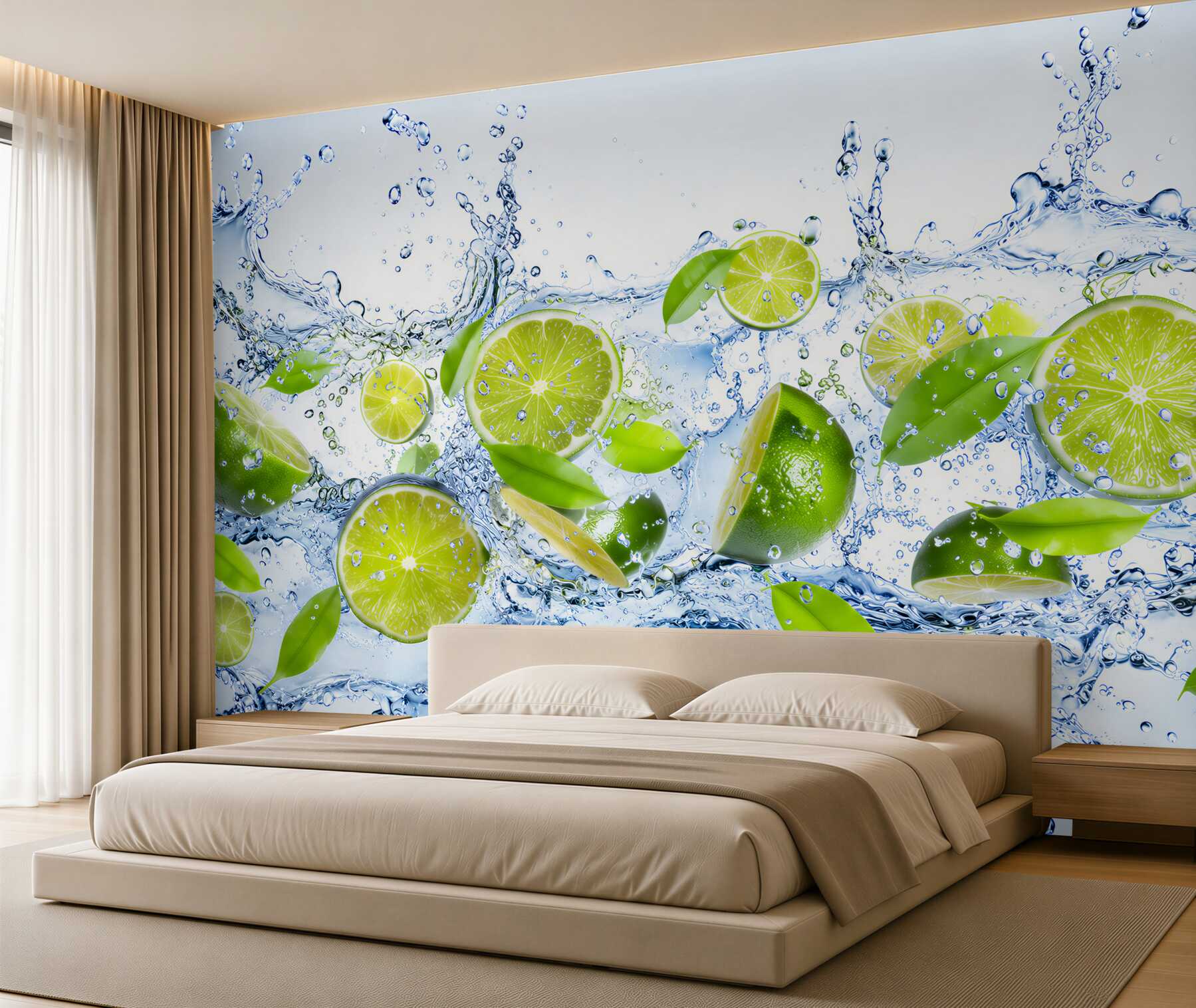 Fototapeta Pokrój limonki w wodzie?v23