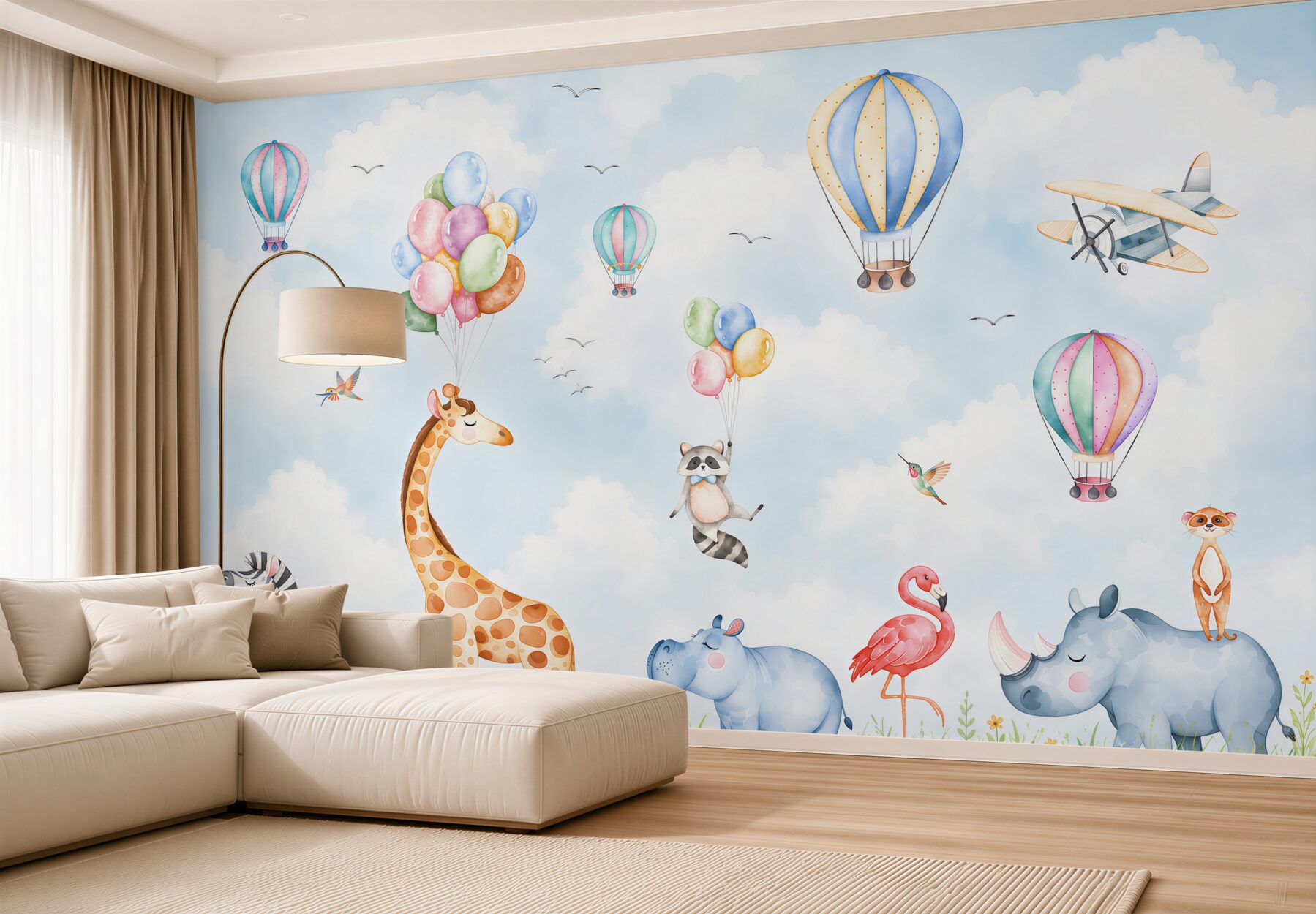 Fototapeta Zwierzęta i balony?v23