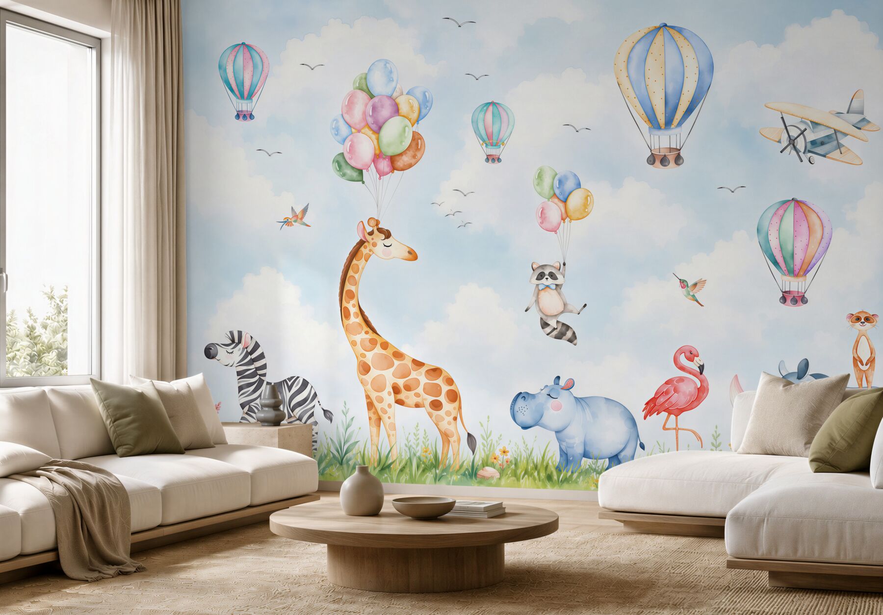 Fototapeta Zwierzęta i balony?v23