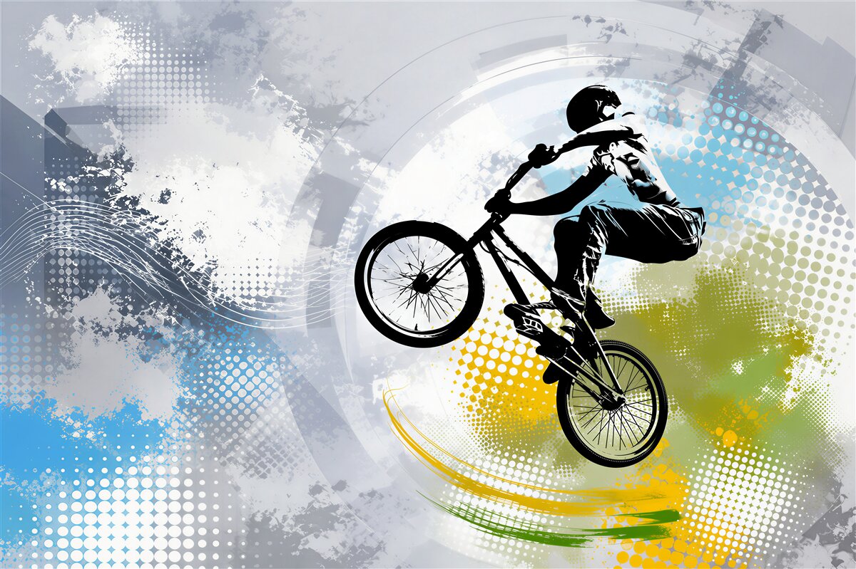 Fototapeta Graffiti motocyklisty