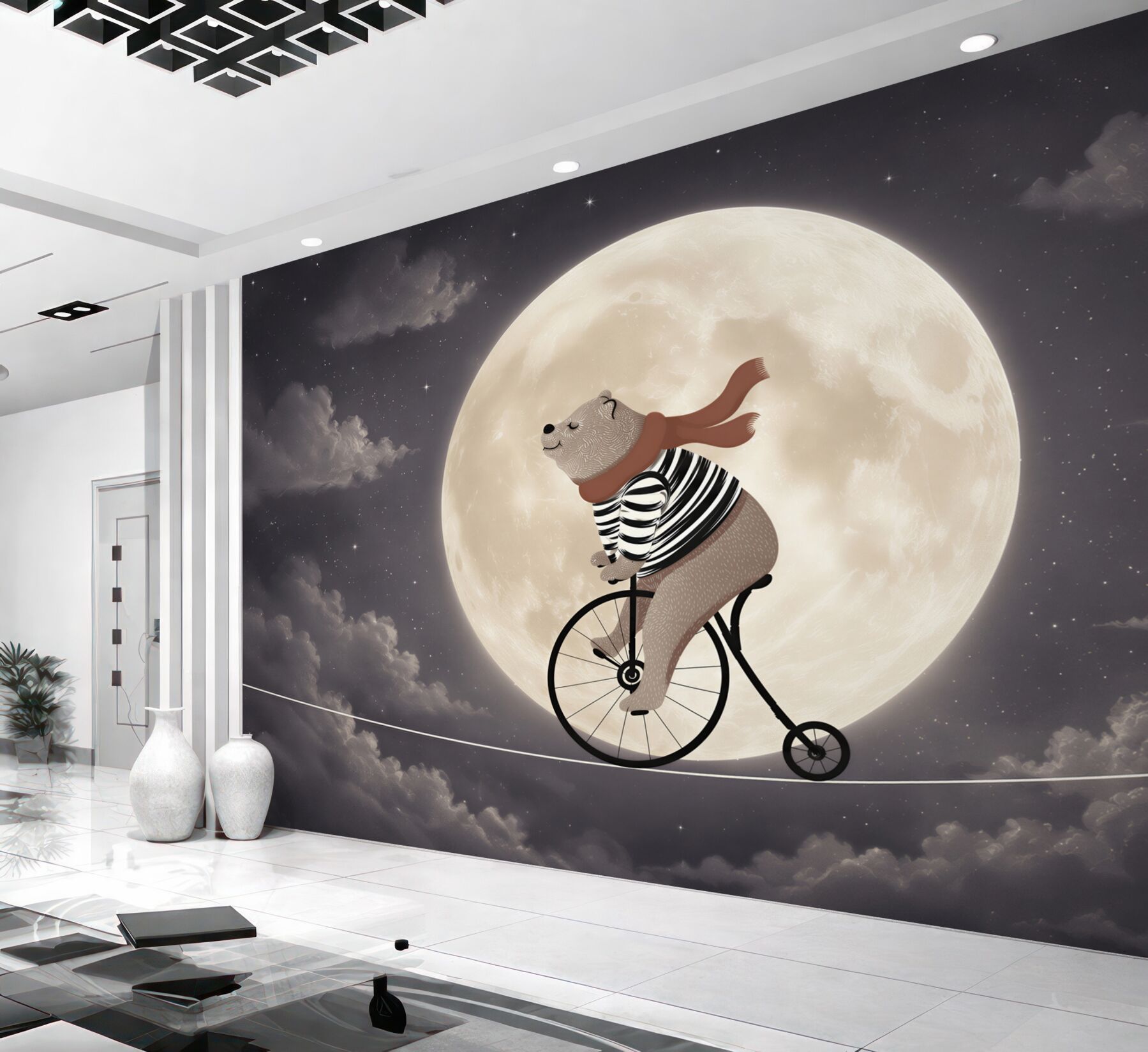 Fototapeta Cyrkowa panda na rowerze?v23